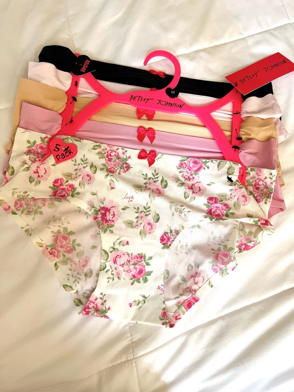Betsey Johnson Pink and Black Tag Image